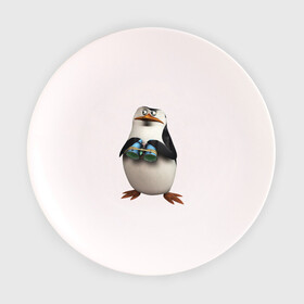 Тарелка с принтом Пингвин с биноклем в Тюмени, фарфор | диаметр - 210 мм
диаметр для нанесения принта - 120 мм | Тематика изображения на принте: пингвин