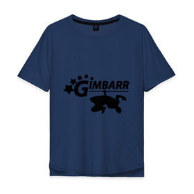 Мужская футболка хлопок Oversize с принтом GIMBARR (2) в Тюмени, 100% хлопок | свободный крой, круглый ворот, “спинка” длиннее передней части | gimbarr | turnikman | work out | workout | ворк аут | гимбар | джимбар | спорт | турник | турникмен