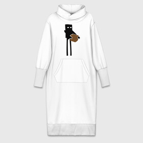 Платье удлиненное хлопок с принтом Enderman в Тюмени,  |  | enderman | minecraft | игры | компьютерные игры | майнкрафт