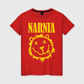 Женская футболка хлопок с принтом Narnia в Тюмени, 100% хлопок | прямой крой, круглый вырез горловины, длина до линии бедер, слегка спущенное плечо | nirvana | антибренд | музыка | нирвана | рок