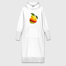 Платье удлиненное хлопок с принтом мега яблоко в Тюмени,  |  | апельсин | брызги | вода | лимон | фрукты | яблоко