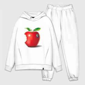 Мужской костюм хлопок OVERSIZE с принтом откусанное яблоко в Тюмени,  |  | Тематика изображения на принте: apple | вкусное | девушкам | фрукты | фрукты и ягоды | яблоко