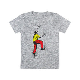 Детская футболка хлопок с принтом Альпинист карабкается в Тюмени, 100% хлопок | круглый вырез горловины, полуприлегающий силуэт, длина до линии бедер | climb | альпинизм | альпинисты | горы | путь | скалолазанье | скалолазы | спорт