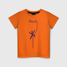 Детская футболка хлопок с принтом Альпинист на человеке в Тюмени, 100% хлопок | круглый вырез горловины, полуприлегающий силуэт, длина до линии бедер | 