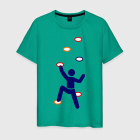 Мужская футболка хлопок с принтом Скалолаз на тренеровке в Тюмени, 100% хлопок | прямой крой, круглый вырез горловины, длина до линии бедер, слегка спущенное плечо. | climb | альпинизм | альпинисты | горы | путь | скалодром | скалолазанье | скалолазы | спорт