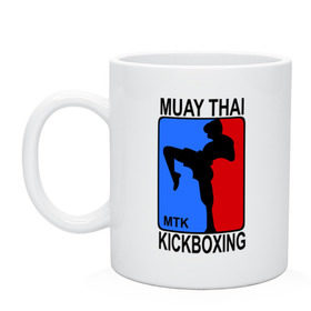 Кружка с принтом Muay Thai Kickboxing в Тюмени, керамика | объем — 330 мл, диаметр — 80 мм. Принт наносится на бока кружки, можно сделать два разных изображения | кикбоксинг | муай тай