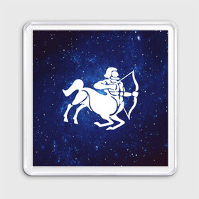 Магнит 55*55 с принтом звёздный стрелец в Тюмени, Пластик | Размер: 65*65 мм; Размер печати: 55*55 мм | астрология | гороскоп | знак зодиака | прогноз | стрелец