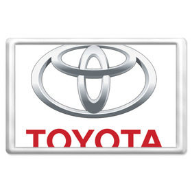 Магнит 45*70 с принтом mini logo Toyota в Тюмени, Пластик | Размер: 78*52 мм; Размер печати: 70*45 | Тематика изображения на принте: toyota | авто | автобренды | логотип тойота | логтип  toyota | тачки | тойота