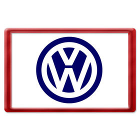 Магнит 45*70 с принтом mini logo Volkswagen в Тюмени, Пластик | Размер: 78*52 мм; Размер печати: 70*45 | Тематика изображения на принте: volkswagen | авто | автобренды | логотип volkswagen | логотип фольцваген | тачки | фольцваген