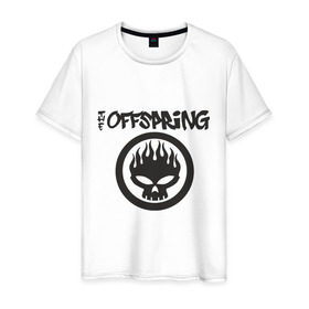 Мужская футболка хлопок с принтом The Offspring classic logo в Тюмени, 100% хлопок | прямой крой, круглый вырез горловины, длина до линии бедер, слегка спущенное плечо. | Тематика изображения на принте: группы | музыка | музыкальные группы | панк | рок | рок музыка