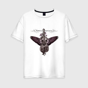 Женская футболка хлопок Oversize с принтом Apocalyptica2 в Тюмени, 100% хлопок | свободный крой, круглый ворот, спущенный рукав, длина до линии бедер
 | apocalyptica | punk | rock | апокалиптика | панк | рок | рок музыка