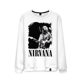 Мужской свитшот хлопок с принтом nirvana kurt cobain в Тюмени, 100% хлопок |  | Тематика изображения на принте: kurt cobain | nirvana | nirvana kurt cobain | кумиры | курт кобейн | легенд | нирвана | певцы | портреты