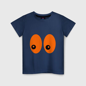 Детская футболка хлопок с принтом Глаза (парная женская) в Тюмени, 100% хлопок | круглый вырез горловины, полуприлегающий силуэт, длина до линии бедер | взгляд | глаза в темноте | глазки | для влюбленных | для двоих | для любимого | для любимой | зрачки | пара | парные | парочка