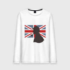 Мужской лонгслив хлопок с принтом Англия британский флаг в Тюмени, 100% хлопок |  | лондон