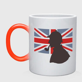 Кружка хамелеон с принтом Англия британский флаг в Тюмени, керамика | меняет цвет при нагревании, емкость 330 мл | лондон