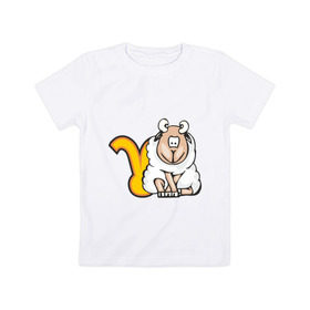 Детская футболка хлопок с принтом Знак зодиака Овен в Тюмени, 100% хлопок | круглый вырез горловины, полуприлегающий силуэт, длина до линии бедер | 