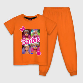Детская пижама хлопок с принтом Куклы Барби в Тюмени, 100% хлопок |  брюки и футболка прямого кроя, без карманов, на брюках мягкая резинка на поясе и по низу штанин
 | 90 | 90 е | barbie | барби | ностальгия