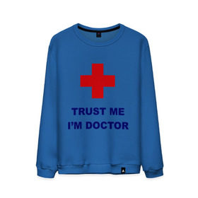Мужской свитшот хлопок с принтом trust me i am doctor в Тюмени, 100% хлопок |  | верь мне | медик | я доктор