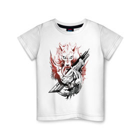 Детская футболка хлопок с принтом Final Fantasy в Тюмени, 100% хлопок | круглый вырез горловины, полуприлегающий силуэт, длина до линии бедер | final fantasy |  последняя фантазия | дракон | финал фентези