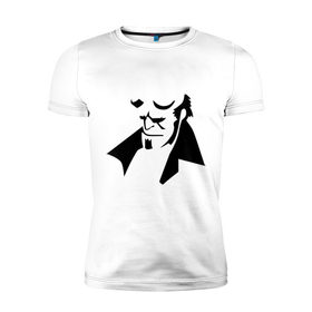 Мужская футболка премиум с принтом Hellboy в Тюмени, 92% хлопок, 8% лайкра | приталенный силуэт, круглый вырез ворота, длина до линии бедра, короткий рукав | Тематика изображения на принте: 