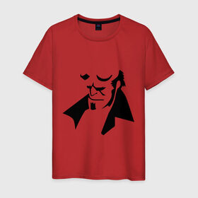 Мужская футболка хлопок с принтом Hellboy в Тюмени, 100% хлопок | прямой крой, круглый вырез горловины, длина до линии бедер, слегка спущенное плечо. | Тематика изображения на принте: 