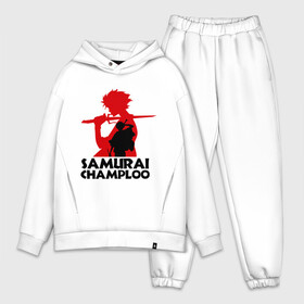 Мужской костюм хлопок OVERSIZE с принтом Самурай Champloo в Тюмени,  |  | anime | samurai champloo | аниме | анимэ | самурай чамплу