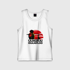 Детская майка хлопок с принтом Самурай Champloo закат в Тюмени,  |  | Тематика изображения на принте: anime | samurai champloo | аниме | анимэ | самурай чамплу