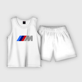 Детская пижама с шортами хлопок с принтом BMW M в Тюмени,  |  | bmw | joy | toplanding | авто | автобренды | бмв | бэха | логотип бмв