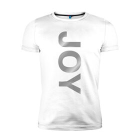 Мужская футболка премиум с принтом Joy metal в Тюмени, 92% хлопок, 8% лайкра | приталенный силуэт, круглый вырез ворота, длина до линии бедра, короткий рукав | автобренды | автомобильные | джой | машина | тачка