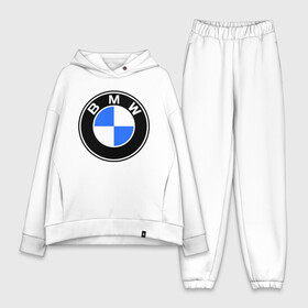 Женский костюм хлопок Oversize с принтом Logo BMW в Тюмени,  |  | автобренды | автомобильные | бмв | лого | машина | тачка