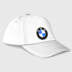 Бейсболка с принтом Logo BMW в Тюмени, 100% хлопок | классический козырек, металлическая застежка-регулятор размера | автобренды | автомобильные | бмв | лого | машина | тачка
