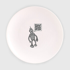 Тарелка 3D с принтом Построю свой мир в Тюмени, фарфор | диаметр - 210 мм
диаметр для нанесения принта - 120 мм | qr код | интернет | мультики | мультфильмы | надпись | технологии | футурама | шифр