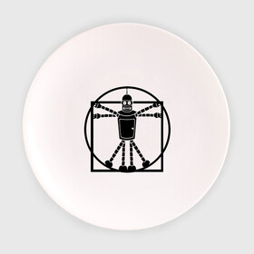 Тарелка 3D с принтом bender da vinchi в Тюмени, фарфор | диаметр - 210 мм
диаметр для нанесения принта - 120 мм | Тематика изображения на принте: futurama | бендер да винчи | футурама