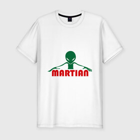 Мужская футболка премиум с принтом martian в Тюмени, 92% хлопок, 8% лайкра | приталенный силуэт, круглый вырез ворота, длина до линии бедра, короткий рукав | 