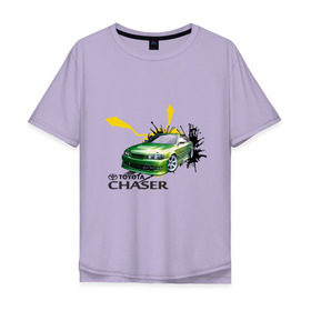 Мужская футболка хлопок Oversize с принтом toyota chaser зеленая в Тюмени, 100% хлопок | свободный крой, круглый ворот, “спинка” длиннее передней части | chaser | toyota | toyota chaser зеленая | зеленая | тоета | тойета | тойота