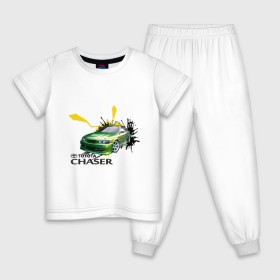 Детская пижама хлопок с принтом toyota chaser зеленая в Тюмени, 100% хлопок |  брюки и футболка прямого кроя, без карманов, на брюках мягкая резинка на поясе и по низу штанин
 | chaser | toyota | toyota chaser зеленая | зеленая | тоета | тойета | тойота