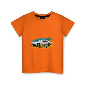Детская футболка хлопок с принтом toyota cresta (90) в Тюмени, 100% хлопок | круглый вырез горловины, полуприлегающий силуэт, длина до линии бедер | cresta | toyota | toyota cresta | автомобильные | тоета | тойета | тойота | японские авто 90х