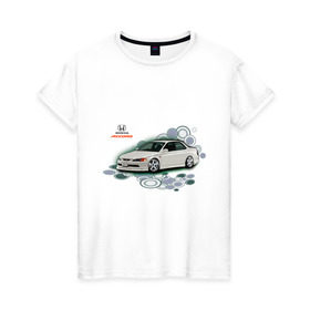 Женская футболка хлопок с принтом Honda ACCORD в Тюмени, 100% хлопок | прямой крой, круглый вырез горловины, длина до линии бедер, слегка спущенное плечо | honda | honda accord | tourer | хонда аккорд | японские автомобили