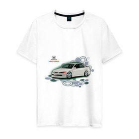 Мужская футболка хлопок с принтом Honda ACCORD в Тюмени, 100% хлопок | прямой крой, круглый вырез горловины, длина до линии бедер, слегка спущенное плечо. | Тематика изображения на принте: honda | honda accord | tourer | хонда аккорд | японские автомобили