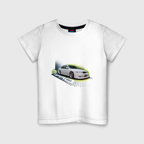 Детская футболка хлопок с принтом Nissan CEFIRO в Тюмени, 100% хлопок | круглый вырез горловины, полуприлегающий силуэт, длина до линии бедер | nissan cefiro | ниссан | ниссан цефиро | японские автомобили