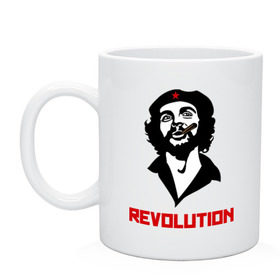 Кружка с принтом Che Guevara Revolution в Тюмени, керамика | объем — 330 мл, диаметр — 80 мм. Принт наносится на бока кружки, можно сделать два разных изображения | че гевара