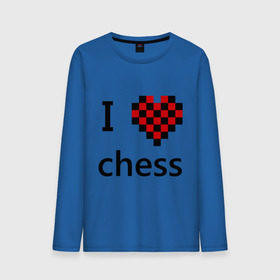 Мужской лонгслив хлопок с принтом I love chess в Тюмени, 100% хлопок |  | chess | i love chess | шахматы | я люблю шахматы