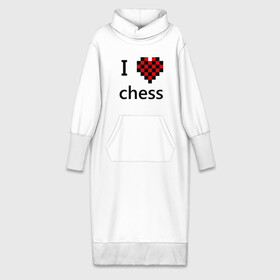 Платье удлиненное хлопок с принтом I love chess в Тюмени,  |  | Тематика изображения на принте: chess | i love chess | шахматы | я люблю шахматы