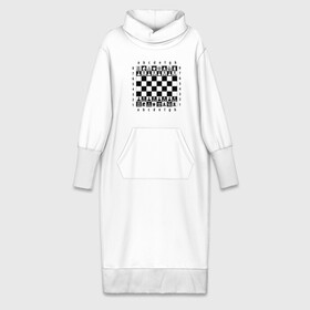Платье удлиненное хлопок с принтом Шахматная достка в Тюмени,  |  | шахматист | шахматная доска | шахматы