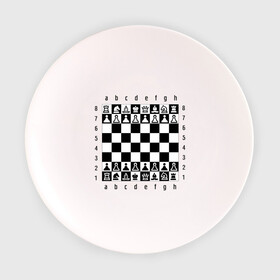 Тарелка с принтом Шахматная достка в Тюмени, фарфор | диаметр - 210 мм
диаметр для нанесения принта - 120 мм | шахматист | шахматная доска | шахматы