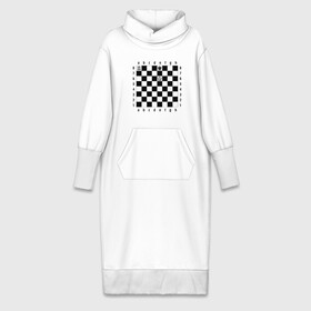 Платье удлиненное хлопок с принтом Комбинация шах и мат в Тюмени,  |  | checkmate | мат | шах | шах и мат | шахматист | шахматная доска | шахматы