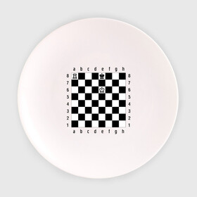 Тарелка с принтом Комбинация шах и мат в Тюмени, фарфор | диаметр - 210 мм
диаметр для нанесения принта - 120 мм | Тематика изображения на принте: checkmate | мат | шах | шах и мат | шахматист | шахматная доска | шахматы
