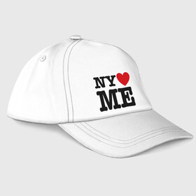 Бейсболка с принтом Ny love me нью йорк любит меня в Тюмени, 100% хлопок | классический козырек, металлическая застежка-регулятор размера | Тематика изображения на принте: i love | ny love me | нью йорк любит меня | я люблю