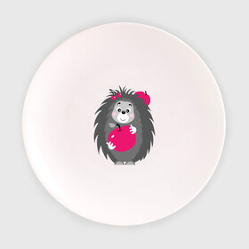 Тарелка с принтом Ёжик держит яблоко в Тюмени, фарфор | диаметр - 210 мм
диаметр для нанесения принта - 120 мм | ежик | животные | милые создания