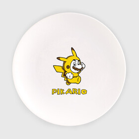 Тарелка с принтом Pikario в Тюмени, фарфор | диаметр - 210 мм
диаметр для нанесения принта - 120 мм | марио